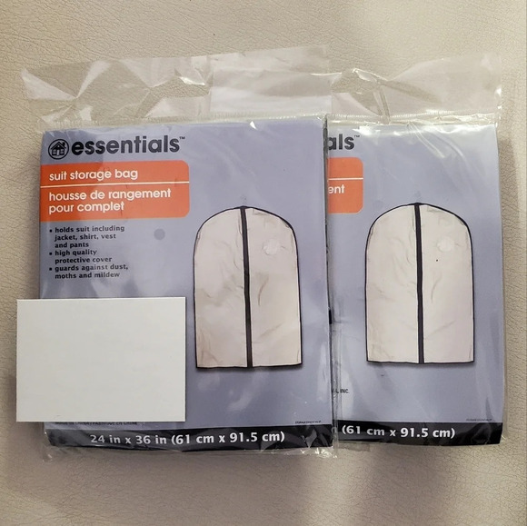 Suit Dress Garment Storage Bag Travel Bag Protective Cover Bundle of 2 - Picture 1 of 3